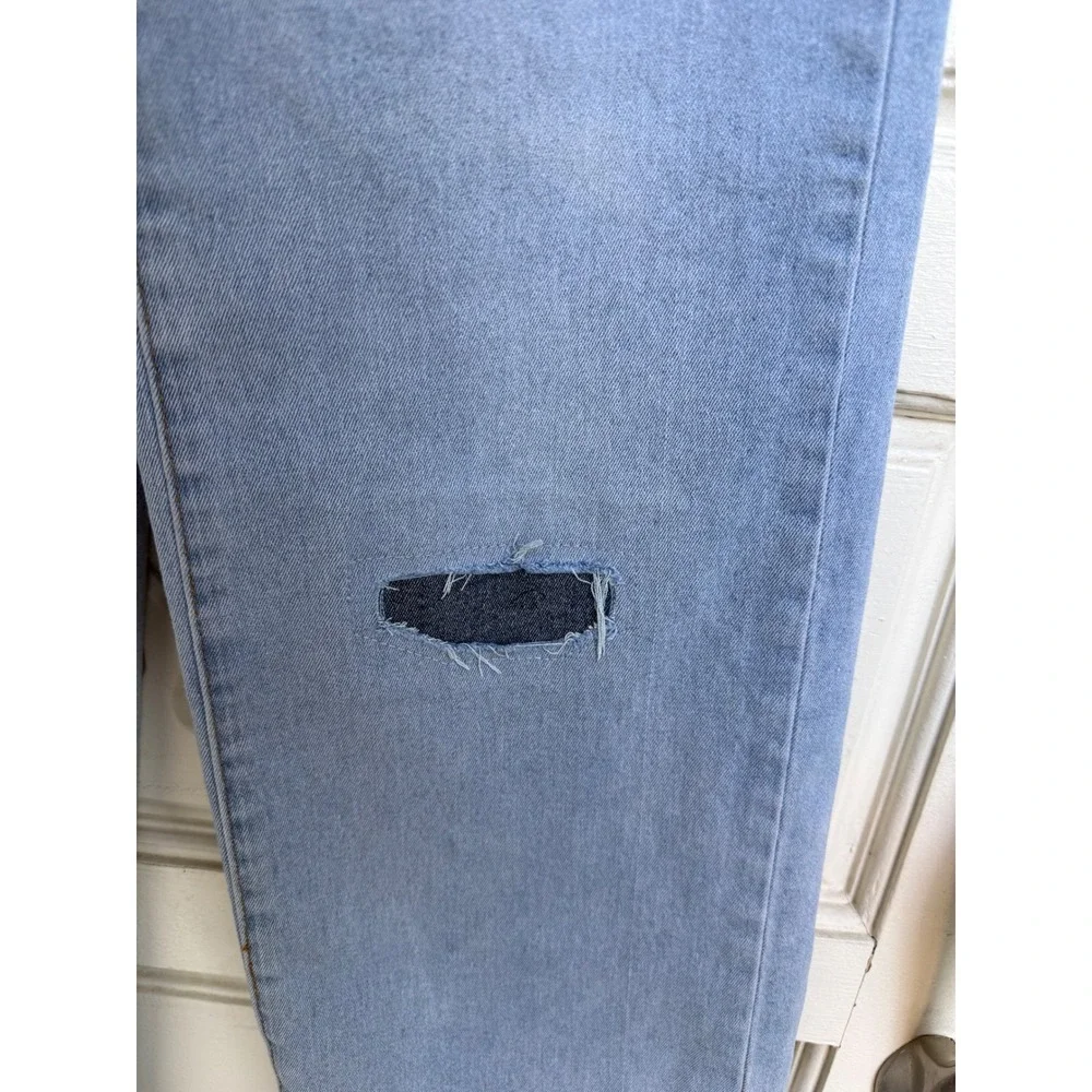 YMI Girl Kids Light Wash Distressed Wide Leg‎ Denim Jeans Blue Size 14